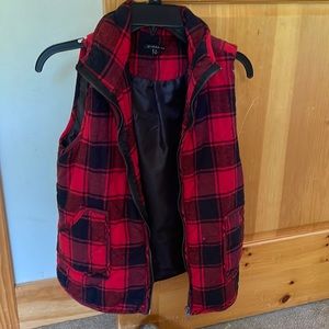 Red plaid vest